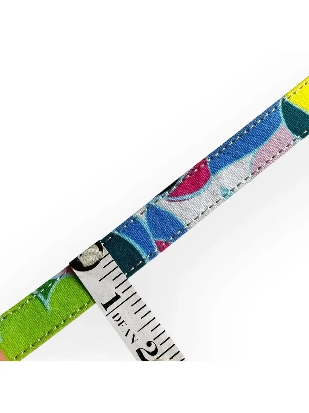 Y2K Talbots Floral Thin Belt Bamboo O ring Buckle Vibrant Colors Cotton Belt S